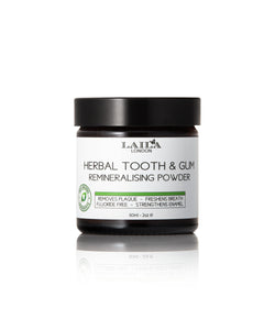 Tooth & Gum Powder Herbal Organic Extra Strength 100% Natural (Fluoride-Free) Natural Whitening Remineralising Dental Polish